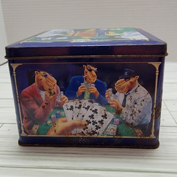 Joe Camel Cigarettes Poker Chips Cards Advertising Tin Storage Container - Picture 9 of 16